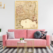 Franse bossen en nederzettingen canvas afdruk (Insitu (Woonkamer))