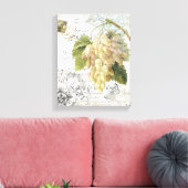 Franse Botanische druiven uitgerekt canvas (Insitu (Woonkamer))