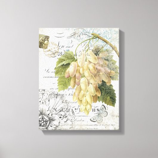 Franse Botanische druiven uitgerekt canvas Afdruk (Voorkant)