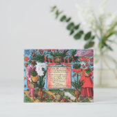 Franse botanische illustratie briefkaart (Staand voorkant)