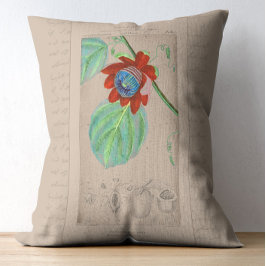 Franse botanische illustratie Passiebloem Accent Kussen