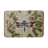franse botanische overblijfselen moderne  libellen badmat (Voorkant)