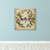 franse botanische overblijfselen moderne  libellen canvas afdruk (Insitu (Houten vloer))