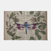 franse botanische overblijfselen moderne  libellen deurmat (Voorkant)