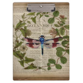 franse botanische overblijfselen moderne  libellen klembord (Voorkant)
