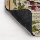 franse botanische overblijfselen moderne libellen muismat (Hoek)