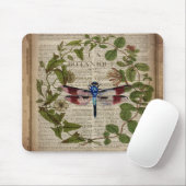 franse botanische overblijfselen moderne libellen muismat (Met muis)