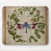 franse botanische overblijfselen moderne libellen muismat (Voorkant)