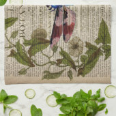 franse botanische overblijfselen moderne  libellen theedoek (Gevouwen)