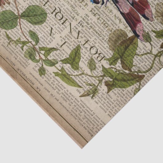 franse botanische overblijfselen moderne libellen tissuepapier (Detail)