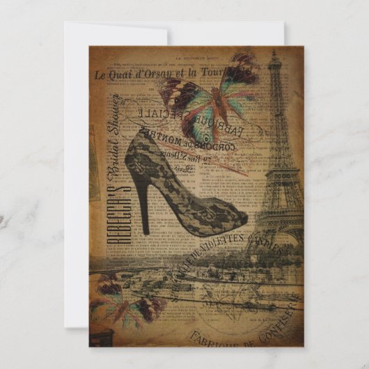 franse botanische parijs stilettos kaart (Voorkant)