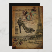 franse botanische parijs stilettos kaart (Voorkant / Achterkant)