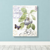  Franse Botanische Plum stretched canvas (Insitu (Houten vloer))