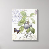  Franse Botanische Plum stretched canvas (Voorkant)