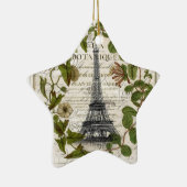 franse botanische visolie vertrekt parijs eiffel t keramisch ornament (Rechts)