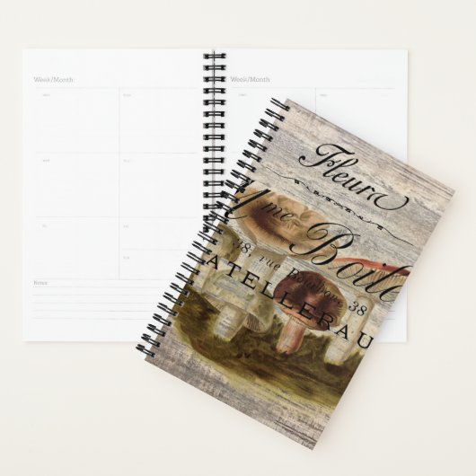 franse botanische woestenbos - paddenstoel planner (Display)