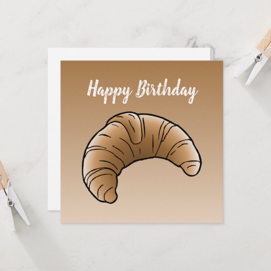 franse botercroissant kaart (Voorkant / Achterkant in situ)