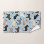 Franse Botten van Bulldog en Paws Blue Bad Handdoek (Handdoek)