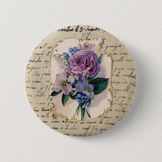 Franse Bouquet-Button Ronde Button 5,7 Cm (Voorkant)