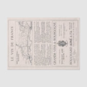  Franse Bourgogne Wijn en kaart ontkoppeling Tissuepapier (Voorkant)