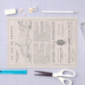  Franse Bourgogne Wijn en kaart ontkoppeling Tissuepapier (Craft)