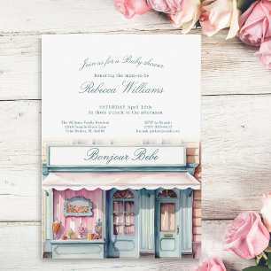 Franse Boutique Bonjour Bebe Baby shower Kaart