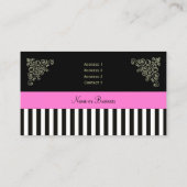 Franse Boutique ~ Visitekaartjes Roze (Achterkant)