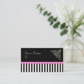 Franse Boutique ~ Visitekaartjes Roze (Staand voorkant)