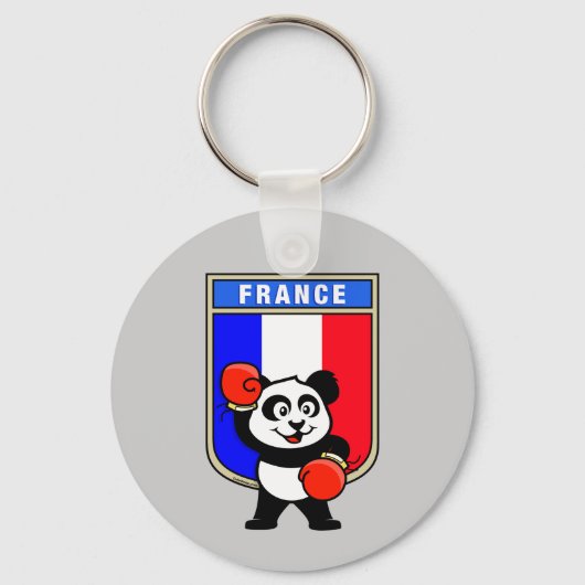 Franse Boxing Panda Sleutelhanger (Voorkant)