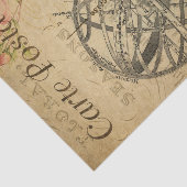 Franse Briefkaart Armillary Sphere-ontkoppeling Tissuepapier (Detail)