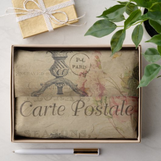 Franse Briefkaart Armillary Sphere-ontkoppeling Tissuepapier (Geschenk)