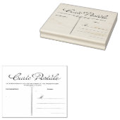 Franse Briefkaart Carte Postale Blank Sjabloon Rub Rubberstempel (Gestempeld)