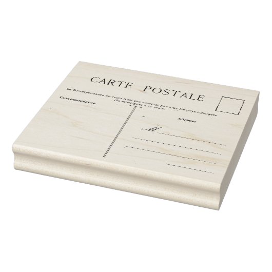 Franse Briefkaart Carte Postale Blank Sjabloon Rub Rubberstempel (Stempel)