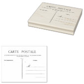 Franse Briefkaart Carte Postale Blank Sjabloon Rubberstempel (Gestempeld)