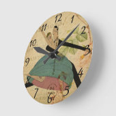 Franse Briefkaart Clock Ronde Klok (Hoek)