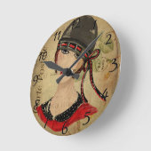 Franse Briefkaart Clock Ronde Klok (Hoek)