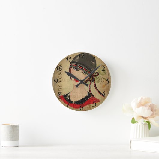 Franse Briefkaart Clock Ronde Klok (Huis)