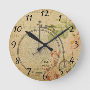 Franse Briefkaart Clock Ronde Klok