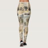 Franse Briefkaart Collage Leggings (Achterkant)