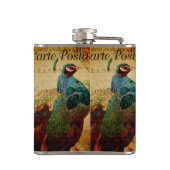 Franse Briefkaart Flask Heupfles (Achterkant)