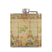 Franse Briefkaart Flask Heupfles (Achterkant)