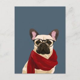 Franse Briefkaarten met bullehond van Hipster voor