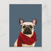 Franse Briefkaarten met bullehond van Hipster voor (Voorkant)