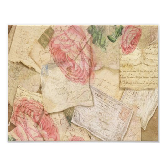 Franse brieven en Kaarten Foto Afdruk (Voorkant)