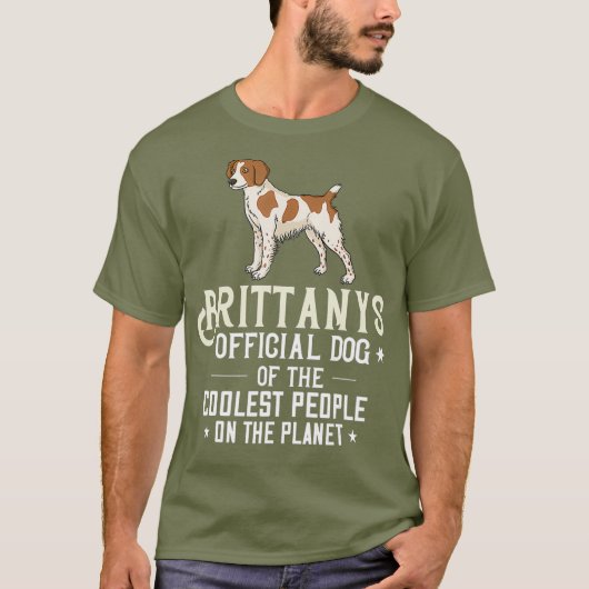 Franse Brittany Spaniel Gift Puppies Owner Lover T-shirt (Voorkant)