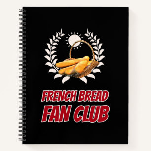 Franse Brood Fanclub Grappige Foodie Humor Notitieboek