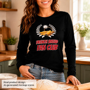 Franse Brood Fanclub Grappige Foodie Humor Tri-Blend Shirt