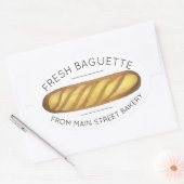 Franse broodbladbakkerij, vers gebarsten ovale sticker (Envelop)