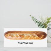 Franse broodstok brood Baguette gepersonaliseerd Kaart (Staand voorkant)