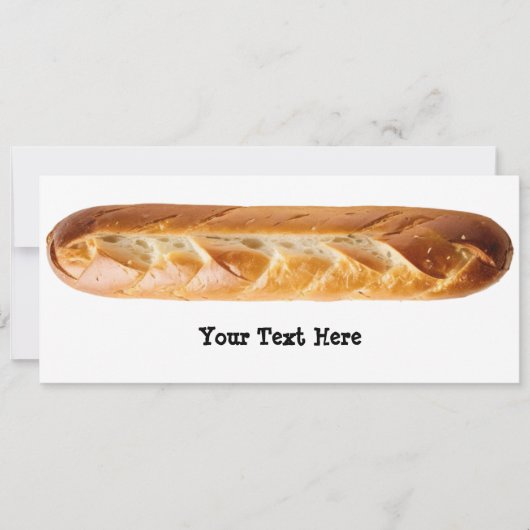 Franse broodstok brood Baguette gepersonaliseerd Kaart (Voorkant)